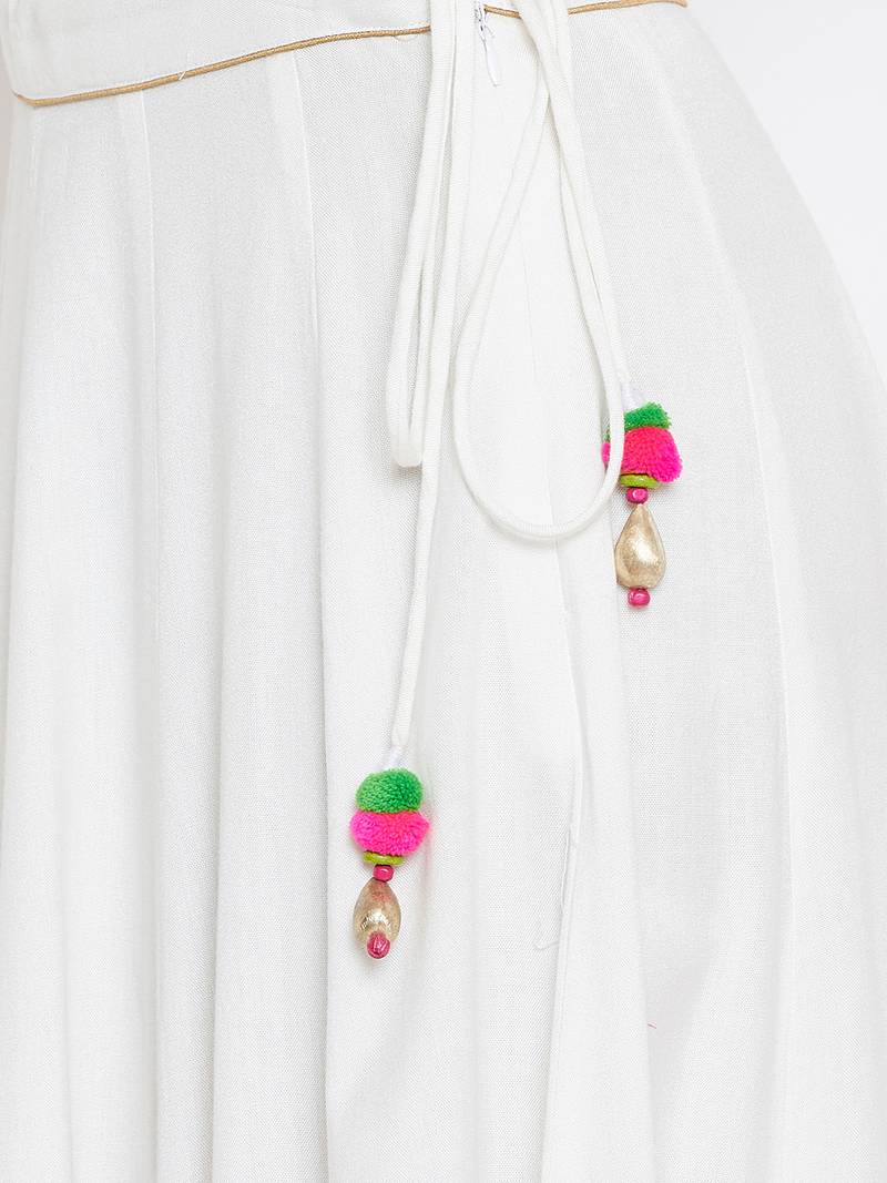 Yoke top block printed top skirt set