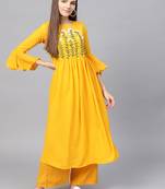 Beadwork Embroidered Georgette Kurta 