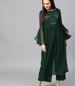 Beadwork Embroidered Georgette Kurta 