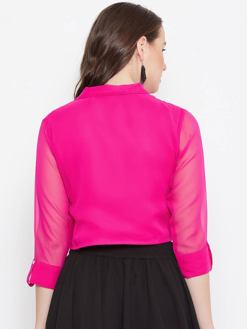 Hand Sequinned Crop Top