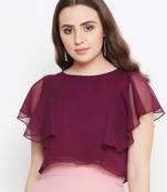 Solid Ruffled Crop Top
