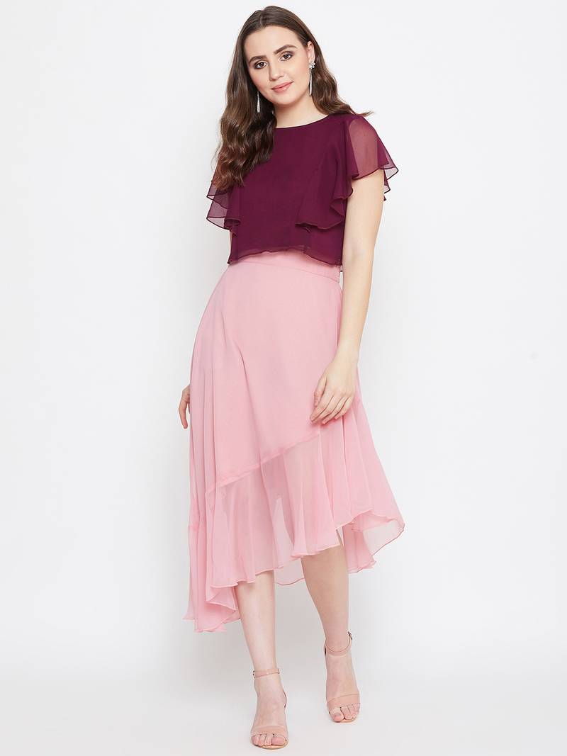 Solid Ruffled Crop Top