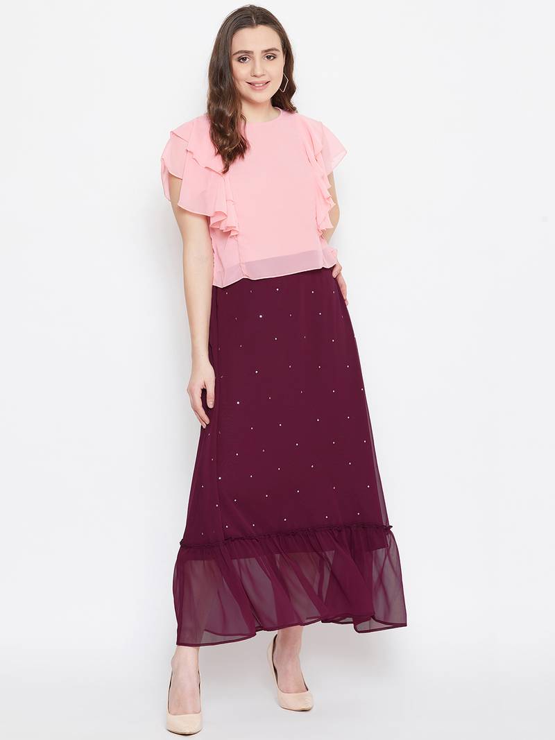 Sequinned Gathered Dress