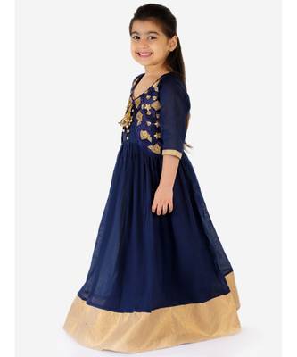 Kid1 Crush Cotton Gown With Embroiderd Jacket 2