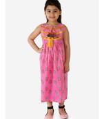 Zui Block Print With  Tassel Long Dress