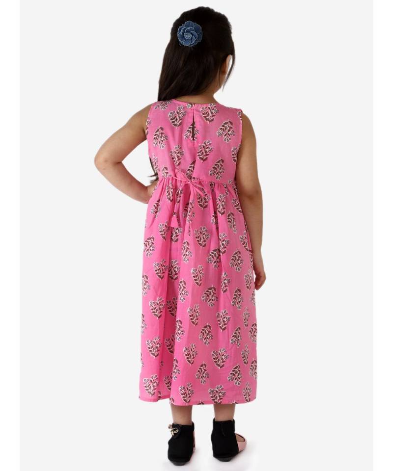 Zui Block Print With  Tassel Long Dress