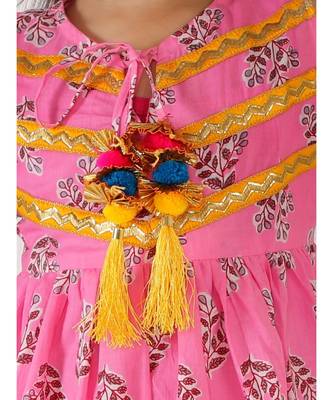 Zui Block Print With  Tassel Long Dress 3