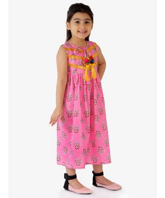 Zui Block Print With  Tassel Long Dress 5