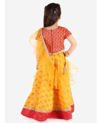 KID1 Sequin embroidered choli with silk lehenga and duppatt 4