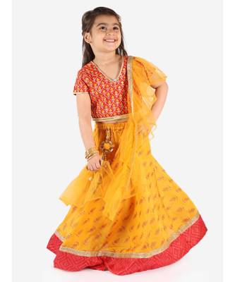 KID1 Sequin embroidered choli with silk lehenga and duppatt 6
