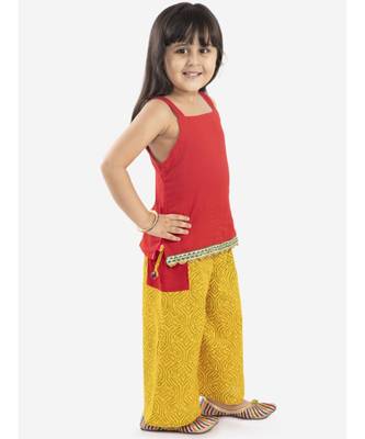 Kid1 Top Plazzo Set With Face Mask 4
