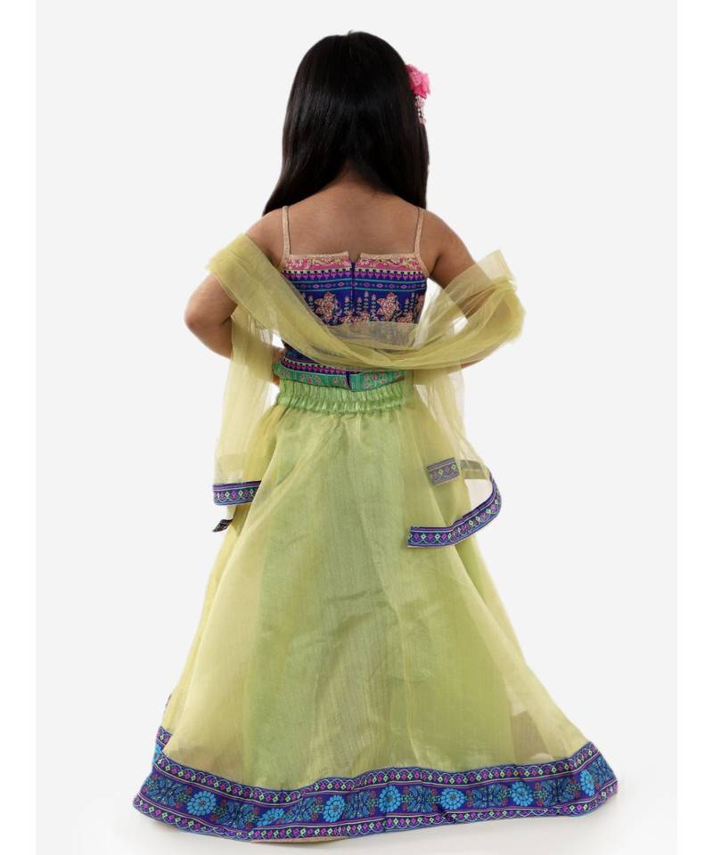 Kid1 Anya Choli With Organza Lehenga