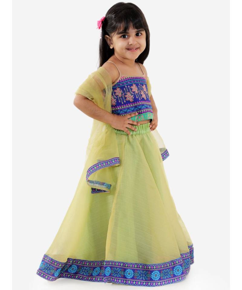 Kid1 Anya Choli With Organza Lehenga
