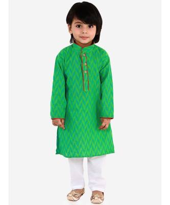 Kid1 Chevron Weave Handloom Kurta Pyjama 1