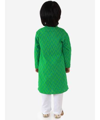 Kid1 Chevron Weave Handloom Kurta Pyjama 2
