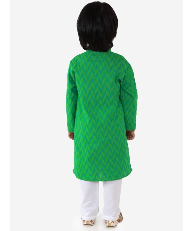 Kid1 Chevron Weave Handloom Kurta Pyjama