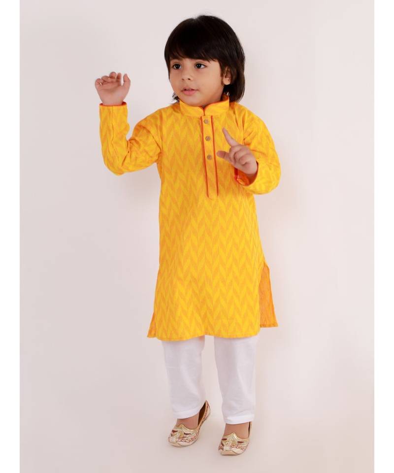 Kid1 Chevron Weave Handloom Kurta Pyjama