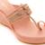 Pink Laser Cut Faux Leather Kolhapuri Wedges For Women By Trends & Trades 