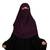 JSDC Women Modest Wear Islamic Plain Instant Hijab + Niqab Style Bubble Georgette Veil Scarf