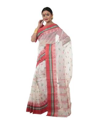 Martliner Self Design Solid Woven Tant Pure Cotton Saree 2