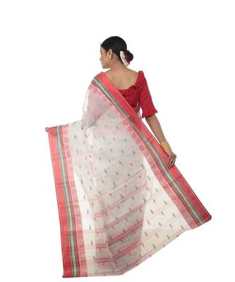 Martliner Self Design Solid Woven Tant Pure Cotton Saree 3