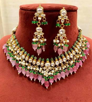 Pink kundan necklace-sets 1