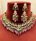 Pink kundan necklace-sets