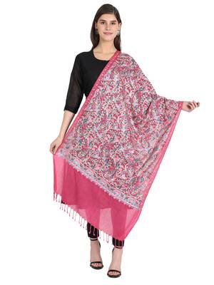 pink wool shawl 1