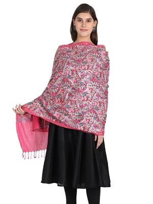 pink wool shawl 2