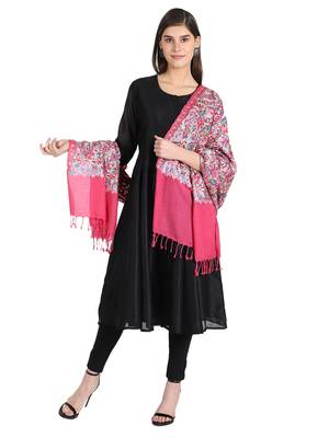 pink wool shawl 3