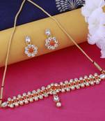 Exclusive Orange color Choker Set For Girls And Women