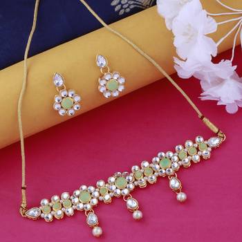 Gold Plated Amazing Necklace Exclusive Choker Set For Girls And Women 1