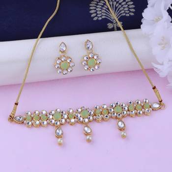 Gold Plated Amazing Necklace Exclusive Choker Set For Girls And Women 3