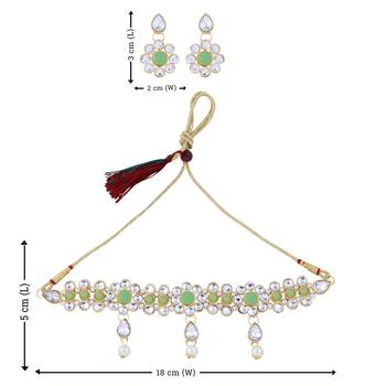 Gold Plated Amazing Necklace Exclusive Choker Set For Girls And Women 5