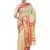 Cream Plain Cotton Silk Saree With Blouse