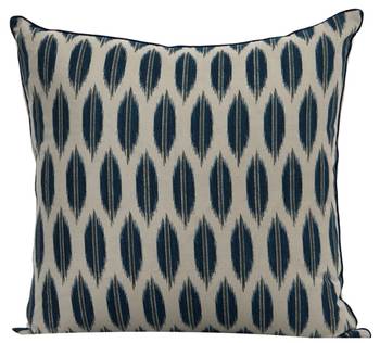 Grey Blue Cotton Printed Cushion Cover  1