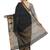 Black woven cotton silk saree with blouse