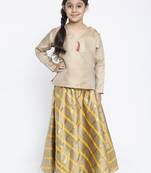 Baani Beige Self Design Choli with Beige Lehenga Set