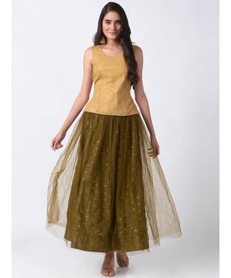 Ethnicity Shantoon Crop Top Gold Top 1
