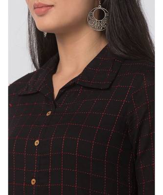 Ethnicity Powerloom Straight Black Kurta 5