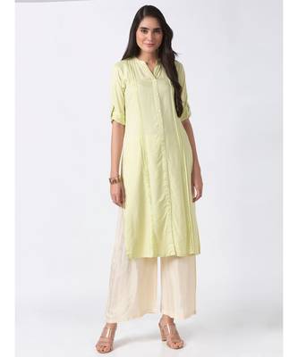 Ethnicity Rayon Straight Light Pistachio Kurta 1