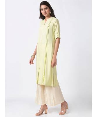 Ethnicity Rayon Straight Light Pistachio Kurta 3