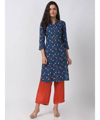 Ethnicity Rayon Flex Straight Multi Kurta 1