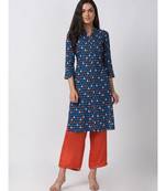 Ethnicity Rayon Flex Straight Multi Kurta