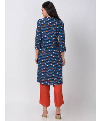 Ethnicity Rayon Flex Straight Multi Kurta 2
