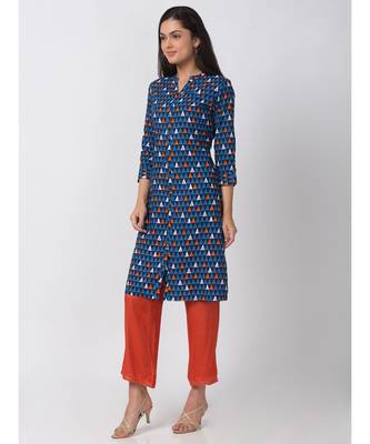 Ethnicity Rayon Flex Straight Multi Kurta 3