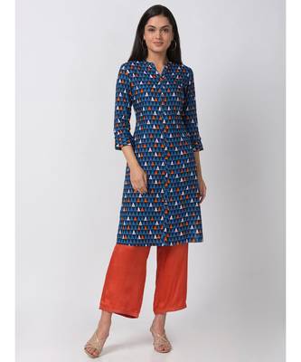 Ethnicity Rayon Flex Straight Multi Kurta 4