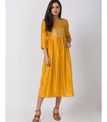 Ethnicity Liva Flared Mustard Kurta