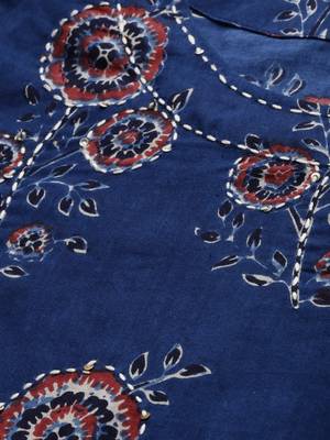 Navy-blue sequins cotton salwar 4