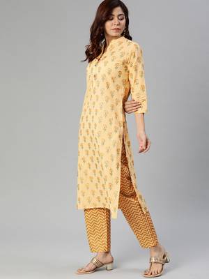 Yellow sequins cotton salwar 3